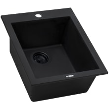 epiGranite 16" Drop In Single Basin Granite Composite Kitchen Sink