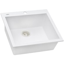 epiGranite 22" Drop In Single Basin Granite Composite Kitchen Sink