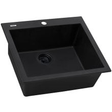 epiGranite 23" Drop-In Single Basin Granite Composite Kitchen Sink
