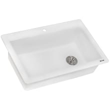 epiGranite 33" Drop In Single Basin Granite Composite Kitchen Sink with Sound Dampening
