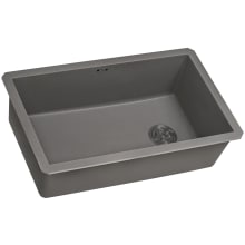 epiGranite 31-3/4" Undermount Single Basin Granite Composite Kitchen Sink with Sound Dampening