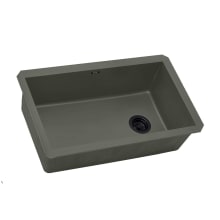 epiGranite 31-3/4" Undermount Single Basin Granite Composite Kitchen Sink with Basket Strainer
