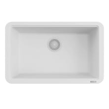 epiStage 29-1/2" Undermount Single Basin Granite Composite Kitchen Sink with Basket Strainer and Cutting Board