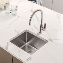 Modena 18" Undermount Single Basin Stainless Steel Bar Sink with Basin Rack and Basket Strainer
