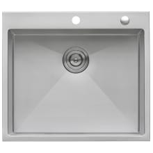 Forma 25" Drop In Single Basin Stainless Steel Utility Sink with Basin Rack Included