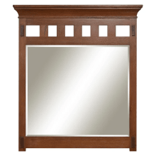 American Craftsman 36" Framed Mirror with Crown Molding