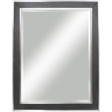 Illustra 38" x 30" Rectangular Beveled Wood / Metal Framed Wall Mounted Bathroom Mirror