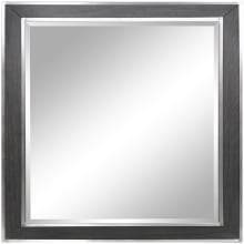 Illustra 38" x 36" Rectangular Beveled Wood / Metal Framed Wall Mounted Bathroom Mirror