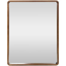 Kaiya Bay 38" x 30" Rectangular Flat Wood Framed Wall Mounted Bathroom Mirror