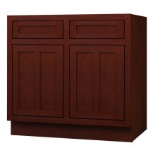 Lakewood 36" Double Door Base Cabinet with Two Drawers