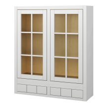Veranda 36" x 42" Kitchen Wall Cabinet with Glass Doors and 6 Drawers