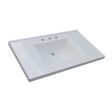 37" Cultured Marble Vanity Top with Integrated Sink