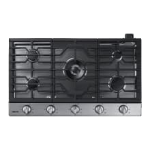36 Inch Wide 5 Burner Gas Cooktop with Wi-Fi