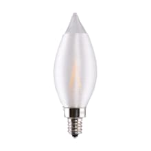 Single 2 Watt Dimmable CA11 Candelabra (E12) LED Bulb - 150 Lumens, 2700K, and 80CRI
