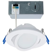 ColorQuick LED Canless Recessed Fixture with 4" Adjustable Trims - IC Rated