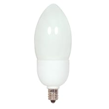 Single 7 Watt Candelabra (E12) Compact Fluorescent Bulb - 2,000 Lumens and 5000K