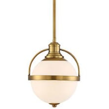 Westbourne Single Light 8-3/4" Wide Mini Pendant with White Opal Glass Shade