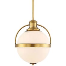 Westbourne Single Light 12-3/4" Wide Pendant with White Opal Glass Shade