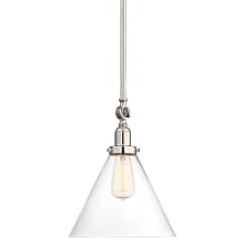 Drake Single Light 10" Wide Mini Pendant with Clear Glass Shade