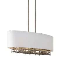 Cameo 4 Light 14" Wide Linear Chandelier