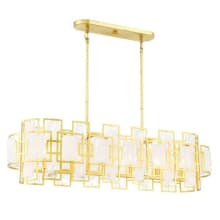 Portia 6 Light 42" Wide Abstract Linear Chandelier