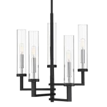 Folsom 5 Light 17" Wide Chandelier with Glass Shades