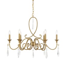Fairchild 6 Light 31" Wide Crystal Candle Style Chandelier