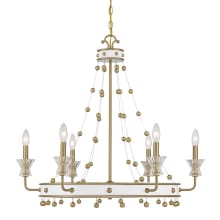 Iris 6 Light 32" Wide Taper Candle Style Chandelier