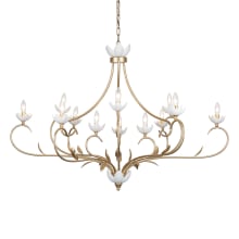 Muse 12 Light 53" Wide Taper Candle Abstract Chandelier