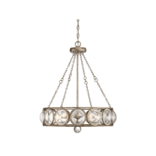 Warwick 5 Light 24" Wide Drum Chandelier with Clear Glass Accents