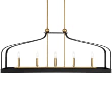 Sheffield 5 Light 15" Wide Taper Candle Linear Chandelier