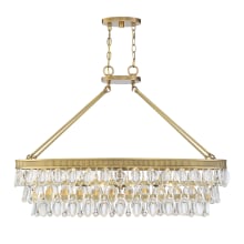 Windham 8 Light 38" Wide Crystal Linear Chandelier