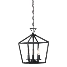 Townsend 3 Light 10" Wide Taper Candle Pendant with Flared Loop