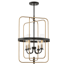 Kearney 4 Light 23" Wide Chandelier with Clear Glass Shades