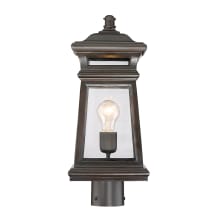 Taylor Single Light 18" High Outdoor Post Light with Clear Glass Shade