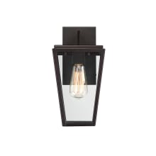 Milton Single Light 12-3/4" Tall Outdoor Wall Sconce with Tapered Glass Panels