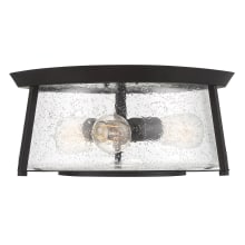 Dash 3 Light 16" Wide Flush Mount Drum Ceiling Fixture with a Glass Shade