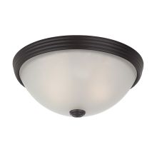 2 Light 11" Wide Flush Mount Bowl Ceiling Fixture