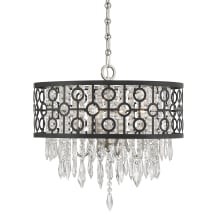 Rory 4 Light 21" Wide Crystal Drum Chandelier