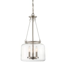 Akron 3 Light 12" Wide Taper Candle Pendant