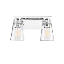 Brannon 2 Light 14" Wide Bathroom Vanity Light with Glass Shades