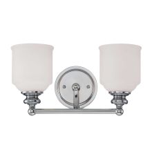 Melrose 2 Light 15" Wide Bathroom Vanity Light