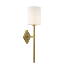 Destin Single Light 25" Tall Wall Sconce with a Glass Shade