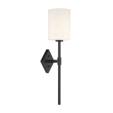 Destin Single Light 25" Tall Wall Sconce with a Glass Shade