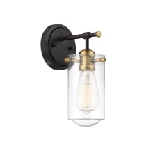 Clayton Single Light 11" Tall Wall Sconce with a Glass Shade