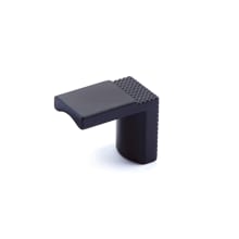 Quadrato 1-1/8"W Industrial Knurled Lip Style Finger Tab Luxury Cabinet Knob Drawer Knob