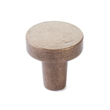 Turno 1-1/4" Solid Bronze Modern Rustic Disc Mushroom Luxury Cabinet Knob / Drawer Knob