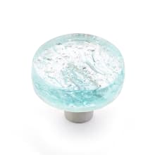 Ice 1-1/2" Modern Designer Glass Round Cabinet Knob - Made in USA