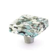 Ice 1-1/2"  Modern Designer Glass Square Glam Luxury Cabinet Knob Drawer Knob - Made in USA