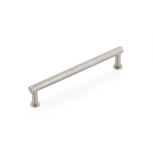 Pub House 6" Center to Center Knurled Handle Solid Brass Cabinet Bar Handle / Drawer Bar Pull